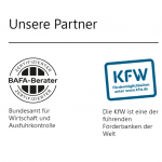 Zusätzlich sind wir vom Unternehmenswerk Köln auch noch zertifizierte BAFA-Berater und im KFW-Partnerprogramm.